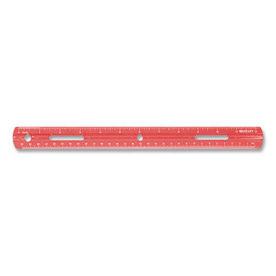 Plastic Ruler, Standard/Metric, 12" (30 cm) Long, Assorted Translucent Colors Flipcost Flipcost