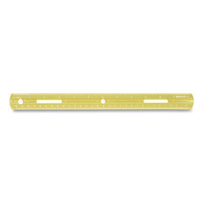 Plastic Ruler, Standard/Metric, 12" (30 cm) Long, Assorted Translucent Colors Flipcost Flipcost