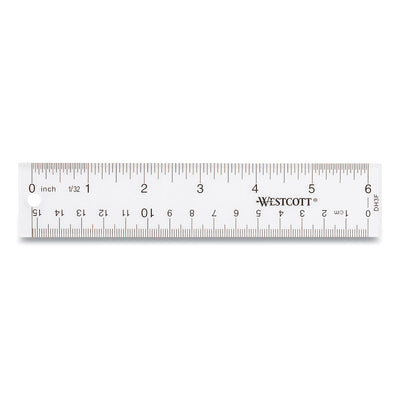 Clear Flexible Acrylic Ruler, Standard/Metric, 6" (15 cm) Long, Clear, 12/Box Flipcost Flipcost