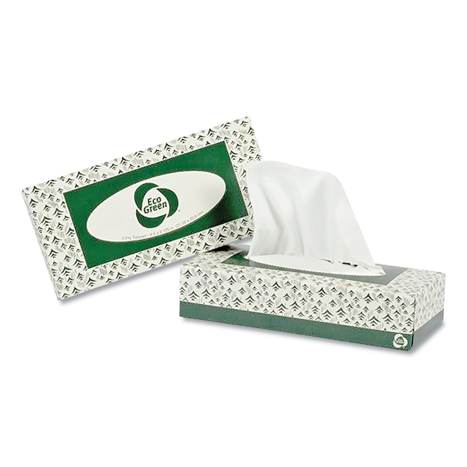 Recycled 2-Ply Facial Tissue, White, 150 Sheets/Box, 20 Boxes/Carton