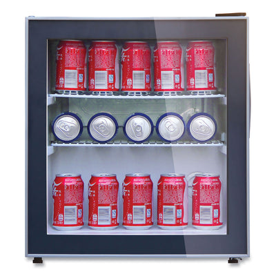 1.6 Cu. Ft. Refrigerator/Beverage Cooler, 18.25 x 17.25 x 20, Black/Platinum Trim Glass Door Flipcost Flipcost