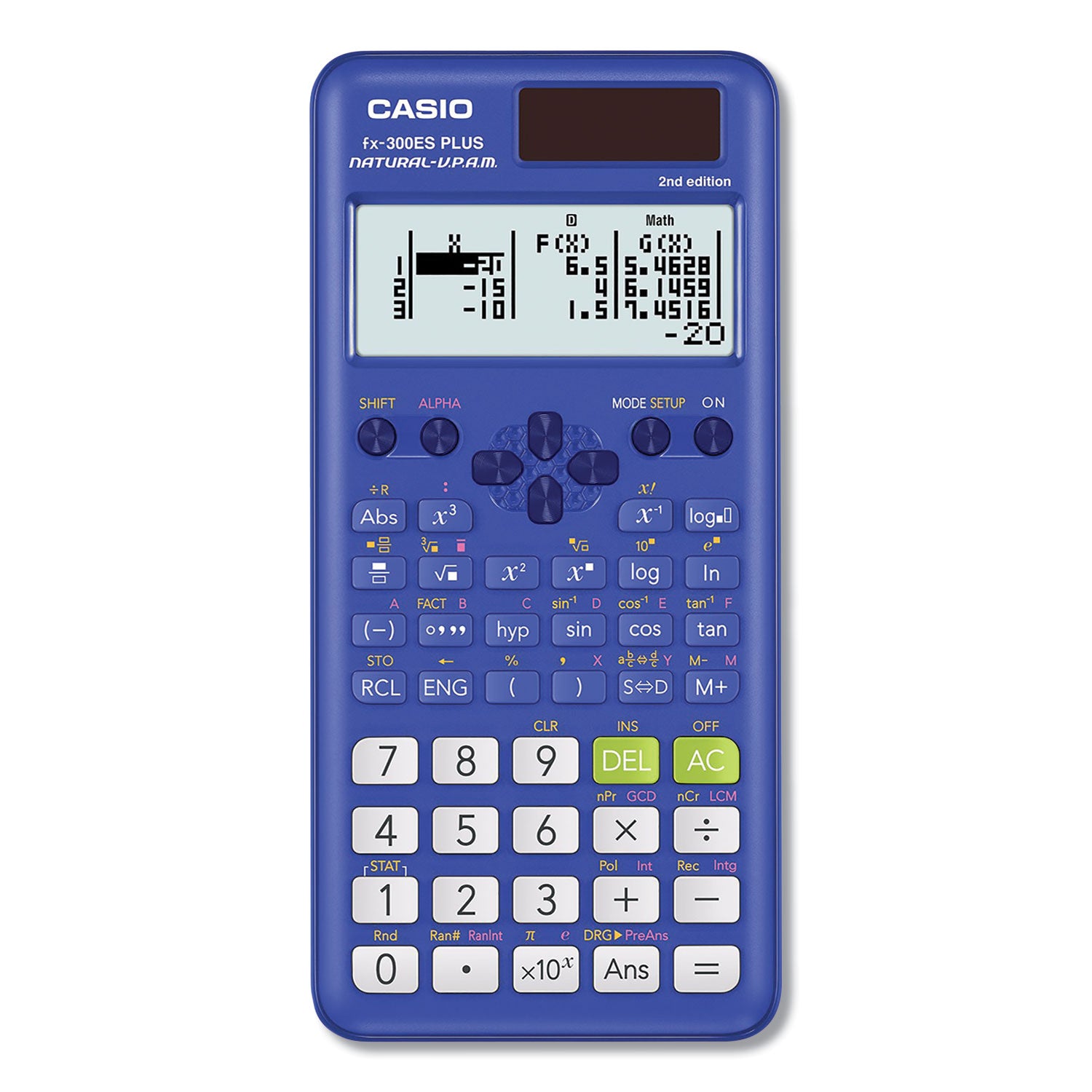 Casio® FX-300ES Plus 2nd Edition Scientific Calculator, 16-Digit LCD, Blue