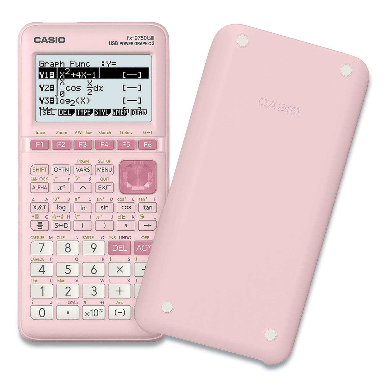 Casio® FX-9750GIII 3rd Edition Graphing Calculator, 21-Digit LCD, Pink