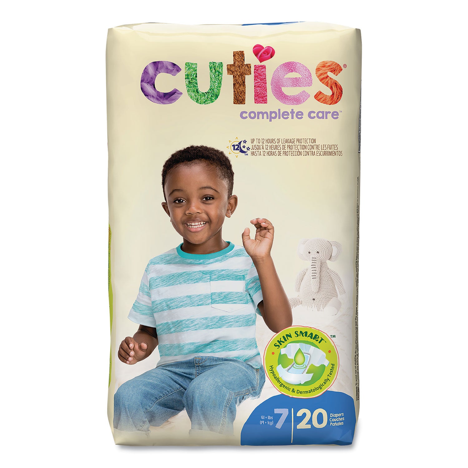 Premium Jumbo Diapers, Size 7, 41 lbs and Up, 80/Carton