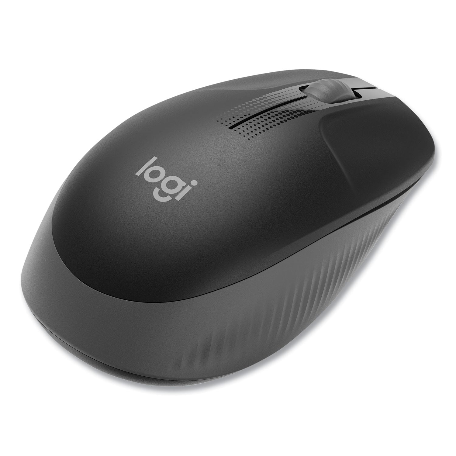 Logitech® M190 Wireless Optical Mouse, 2.4 GHz Frequency/33 ft Wireless Range, Left/Right Hand Use, Black/Gray