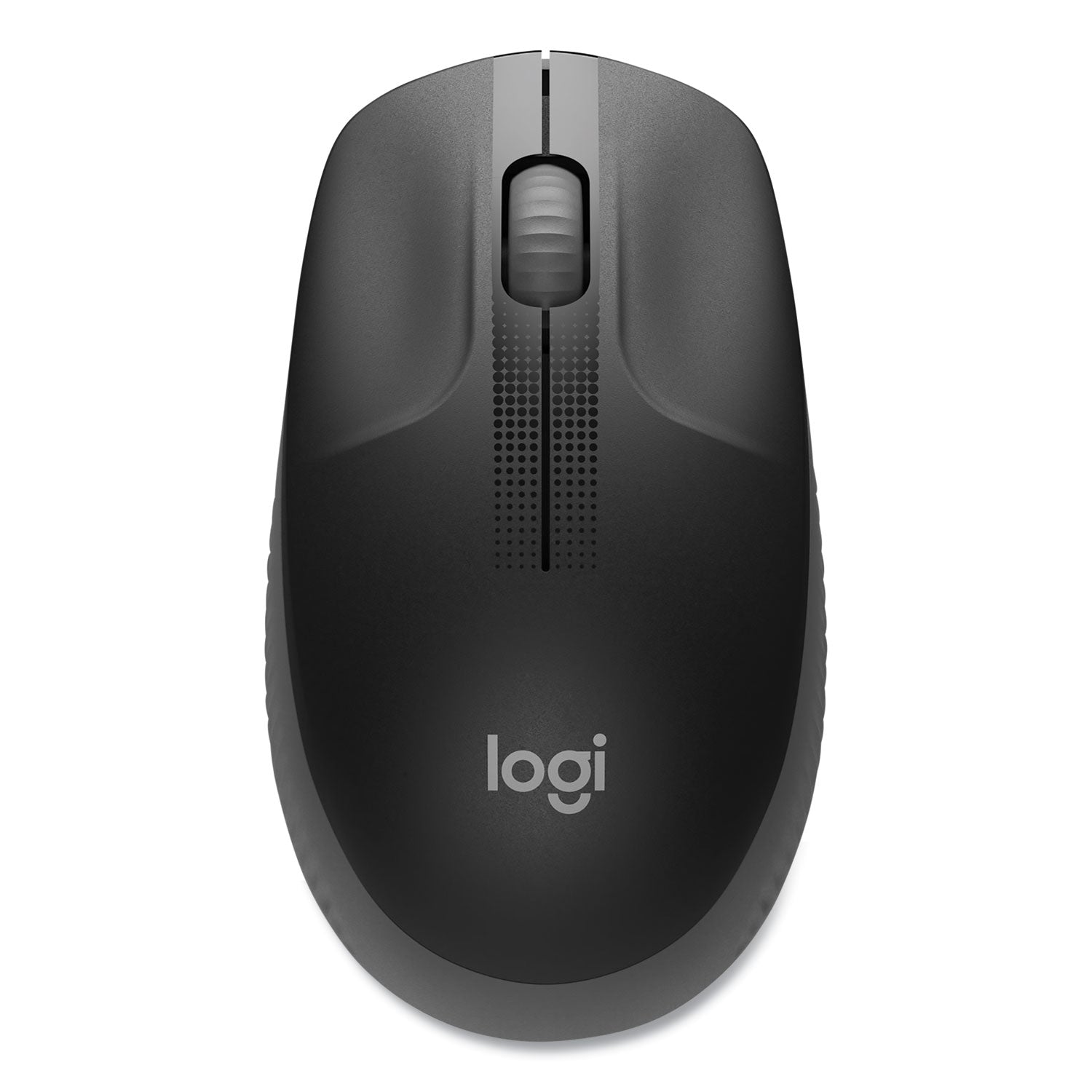 Logitech® M190 Wireless Optical Mouse, 2.4 GHz Frequency/33 ft Wireless Range, Left/Right Hand Use, Black/Gray