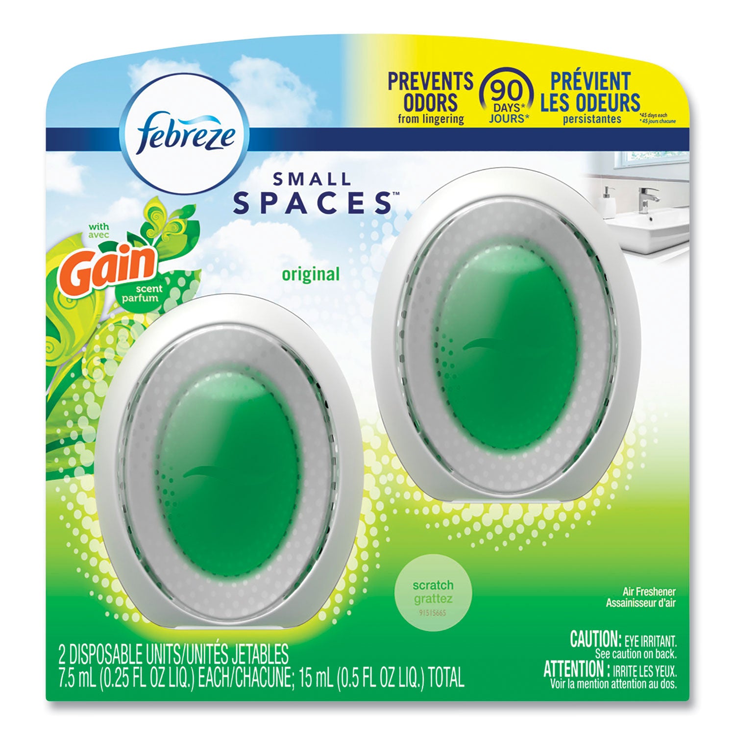 smallSPACES, Gain Original Scent, 7.5 mL Cartridge, 2/Pack