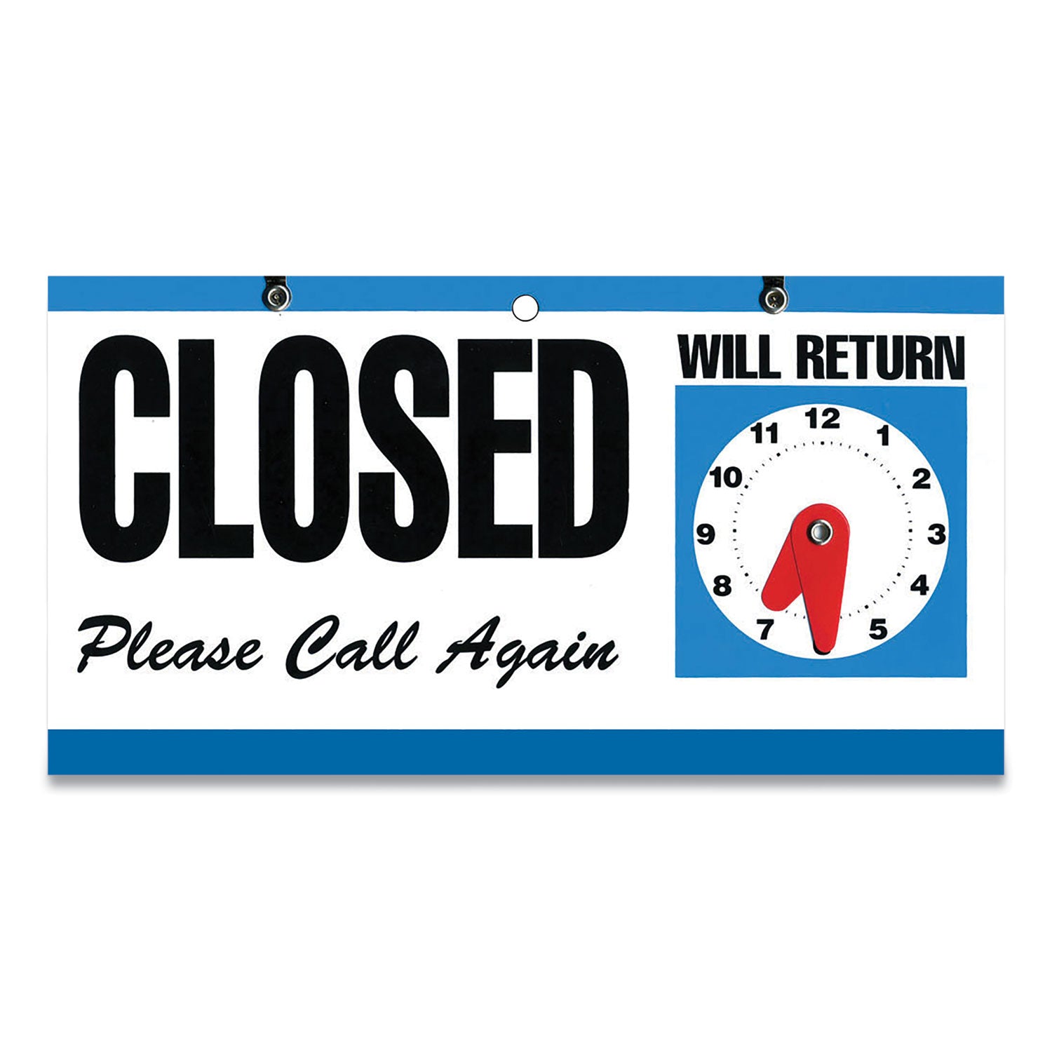 COSCO Open/Closed Outdoor Sign, 11.6 x 6, Blue/White/Black