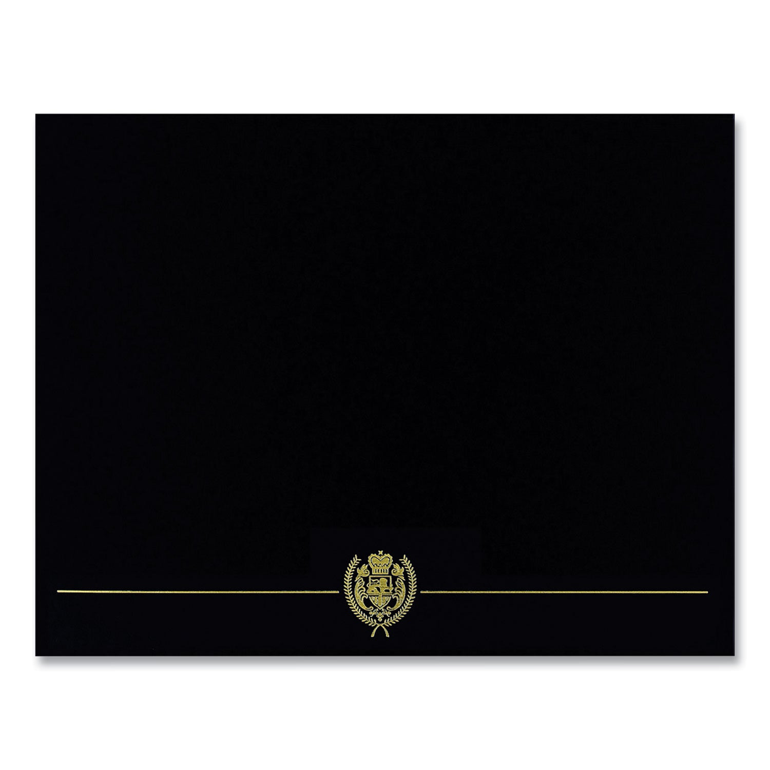 Classic Crest Certificate Covers, 9.38 x 12, Black, 5/Pack