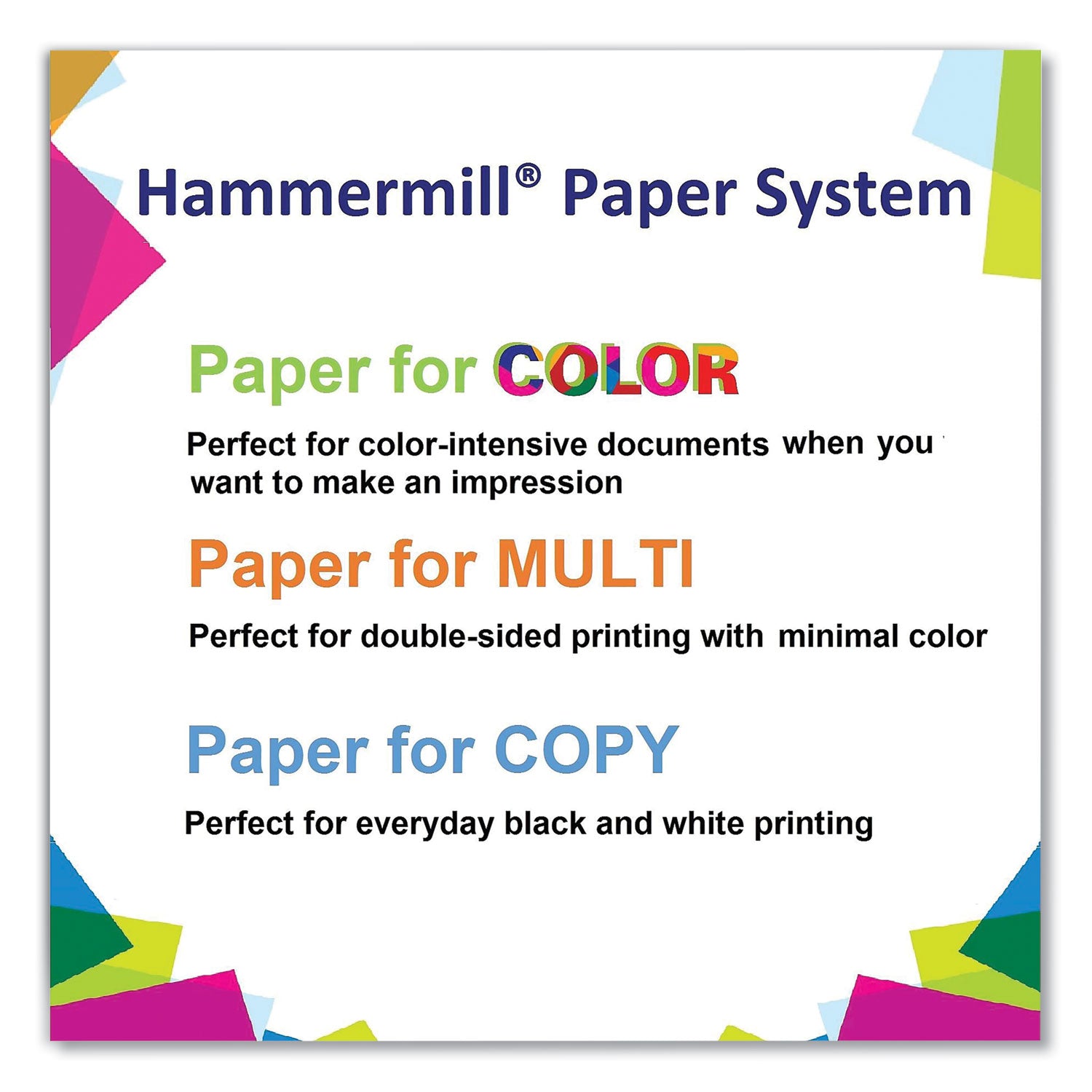 Hammermill® Colors Print Paper, 20 lb Bond Weight, 11 x 17, Blue, 500/Ream