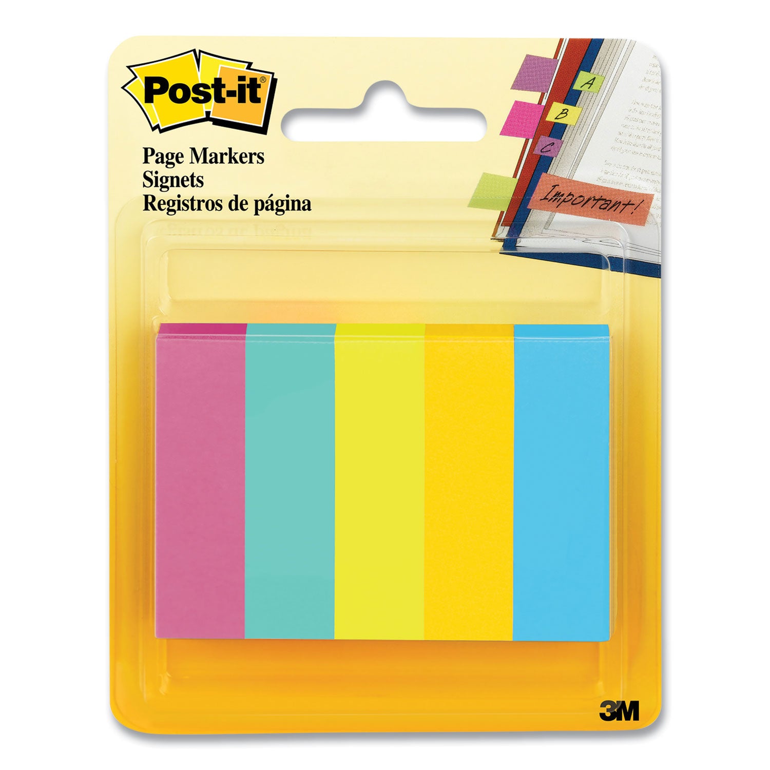 Page Flag Markers, Jaipur Collection, Assorted Colors, 100 Flags/Pad, 5 Pads/Pack