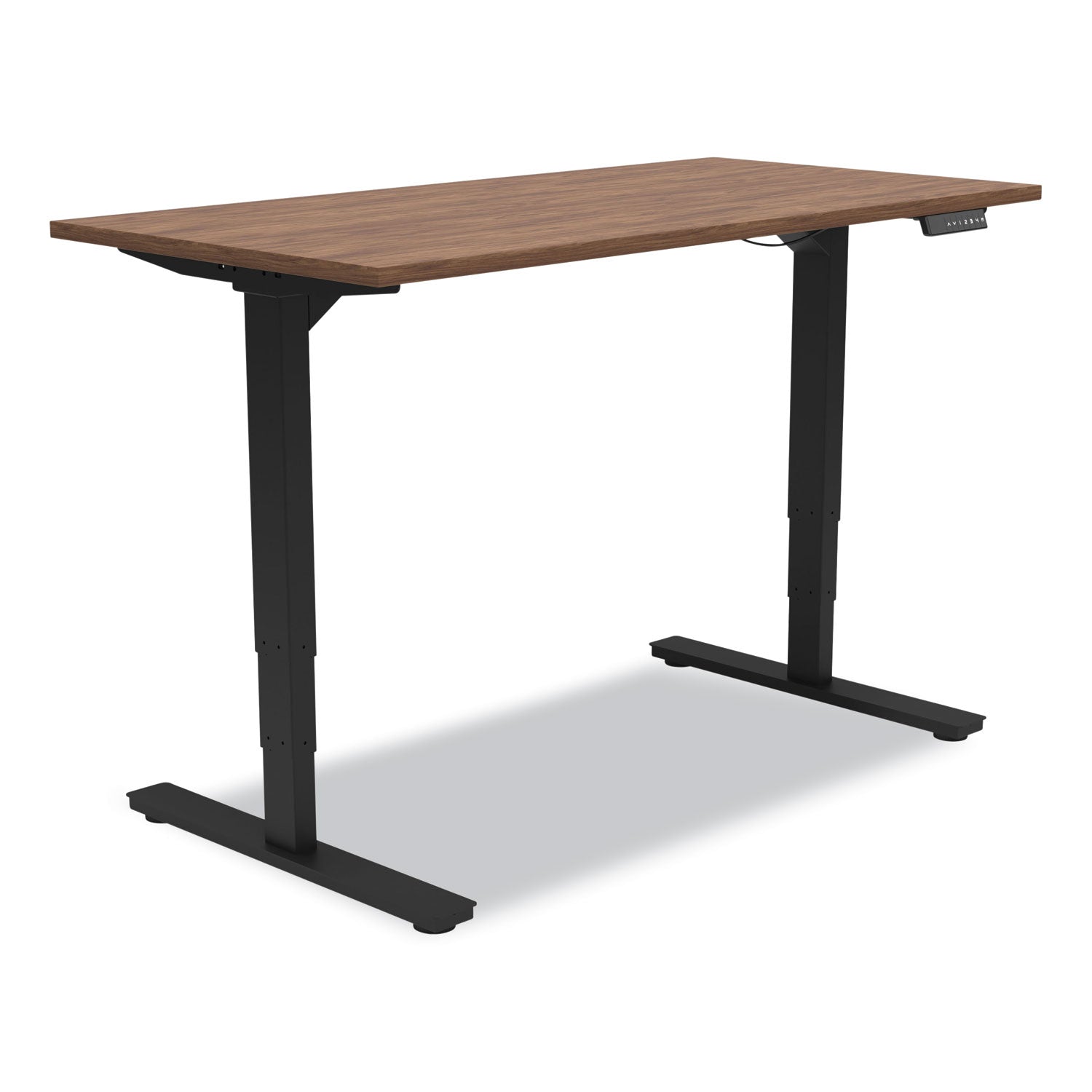 Essentials Electric Sit-Stand Desk, 55.1" x 27.5" x 25.9" to 51.5", Espresso/Black