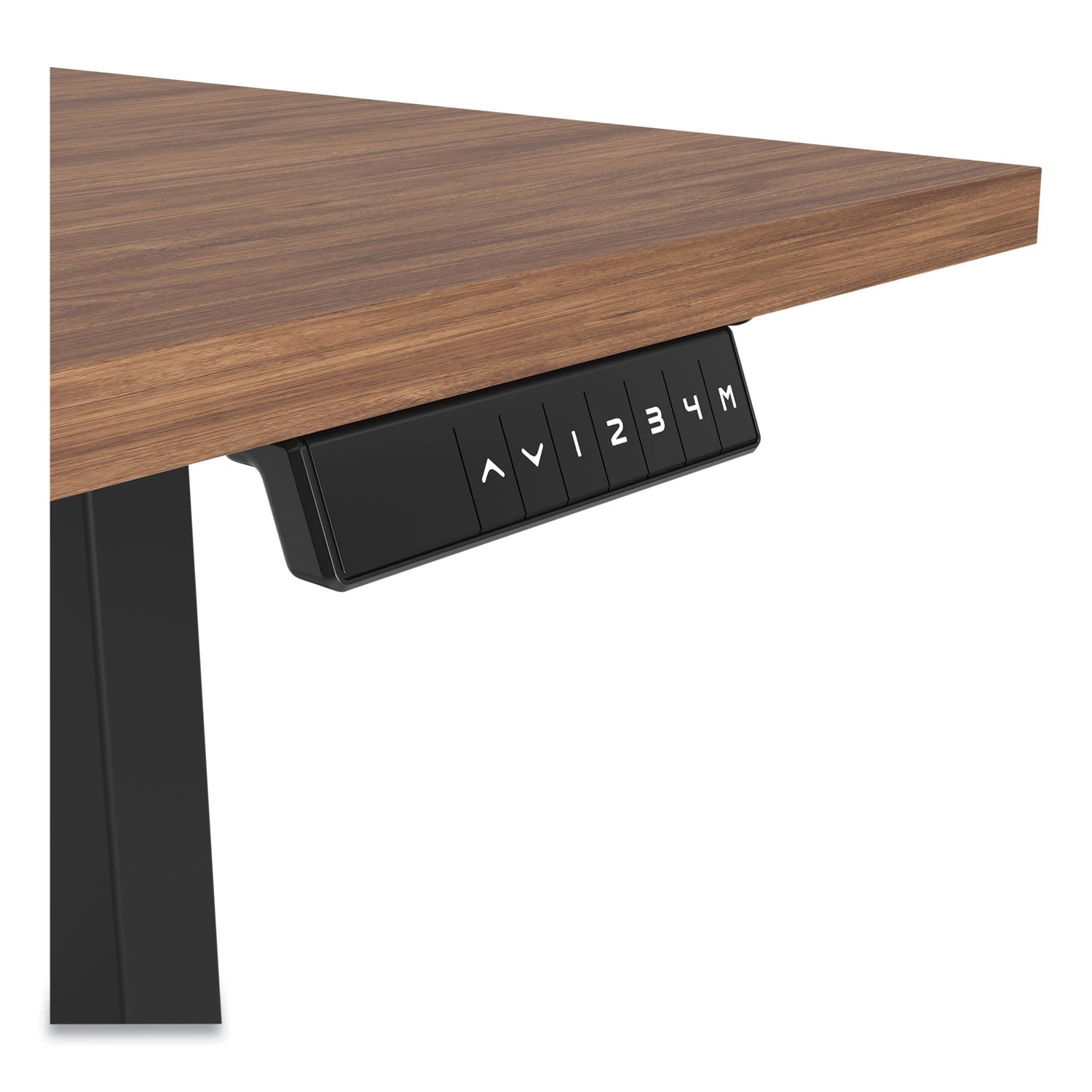 Union & Scale™ Essentials Electric Sit-Stand Desk, 55.1" x 27.5" x 25.9" to 51.5", Espresso/Black