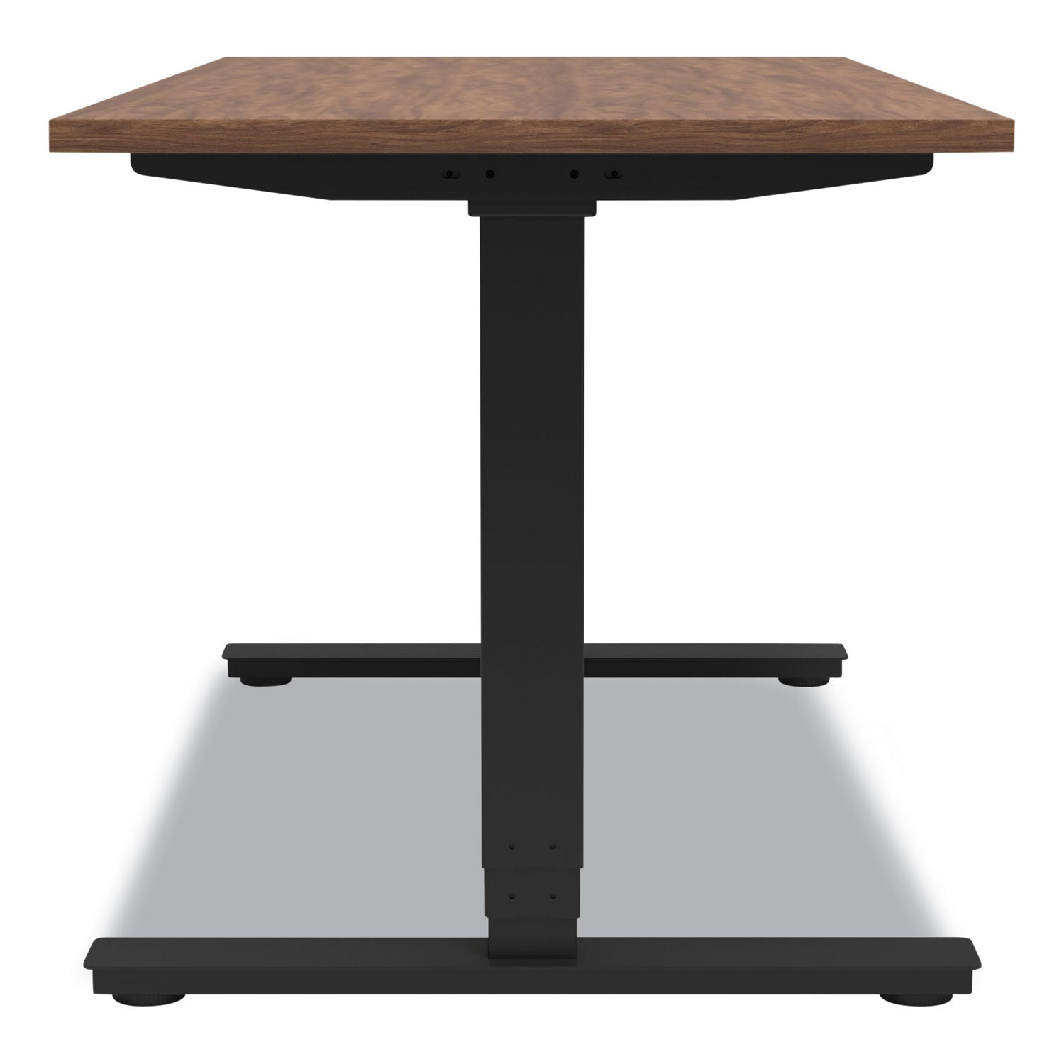 Union & Scale™ Essentials Electric Sit-Stand Desk, 55.1" x 27.5" x 25.9" to 51.5", Espresso/Black