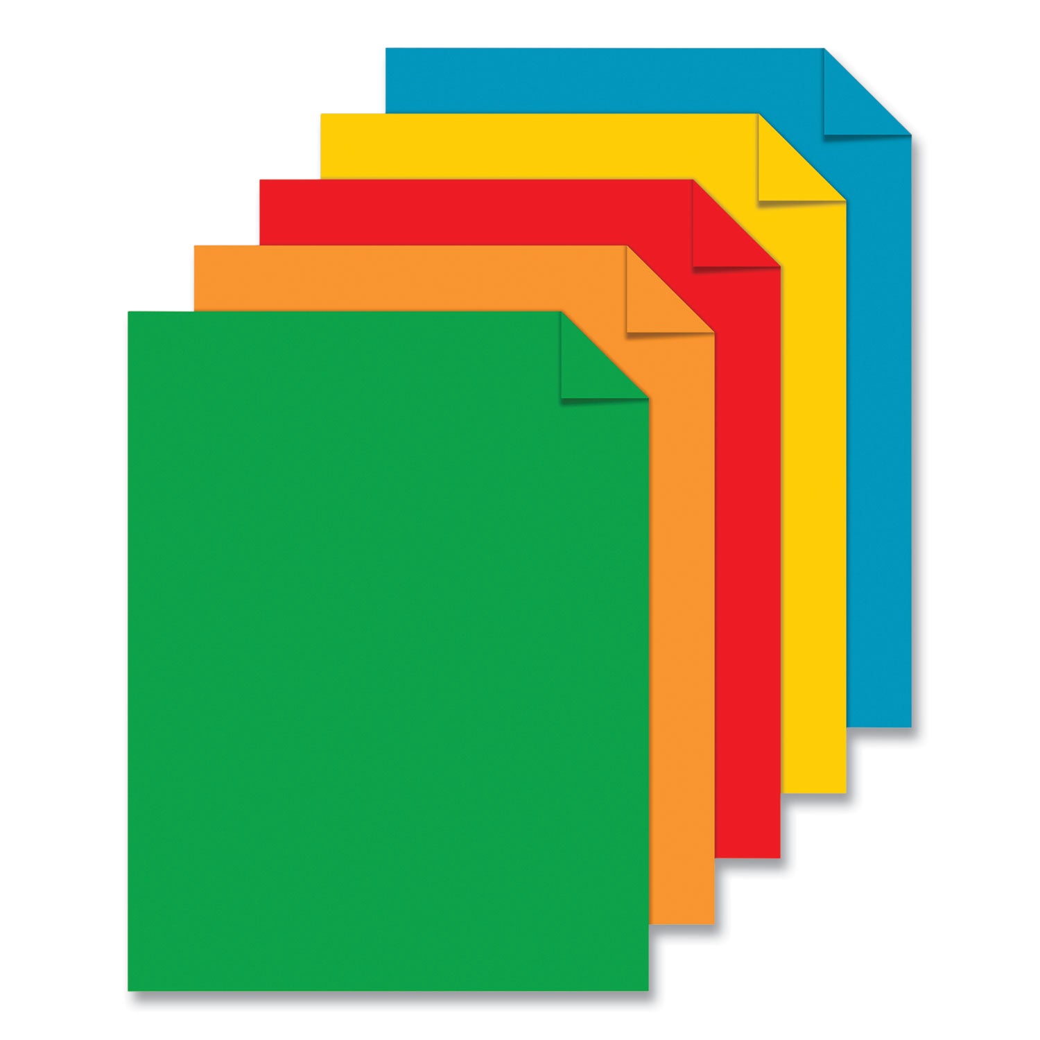 Astrobrights® Color Cardstock, 65 lb Cover Weight, 8.5 x 11, Assorted Primary Colors, 50/Pack