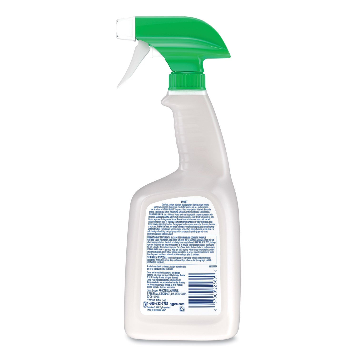 Comet® Disinfecting-Sanitizing Bathroom Cleaner, 32 oz Trigger Spray Bottle, 6/Carton