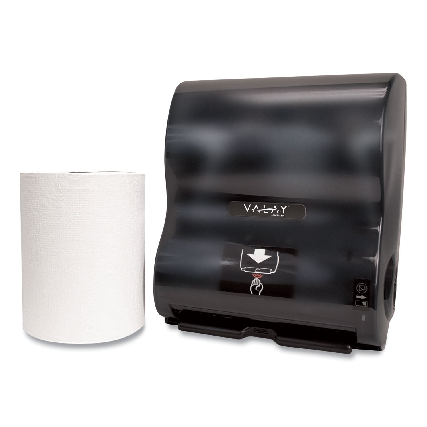 Morcon Tissue Valay 10 Inch Roll Towel Dispenser, 13.25 x 9 x 14.25, Black