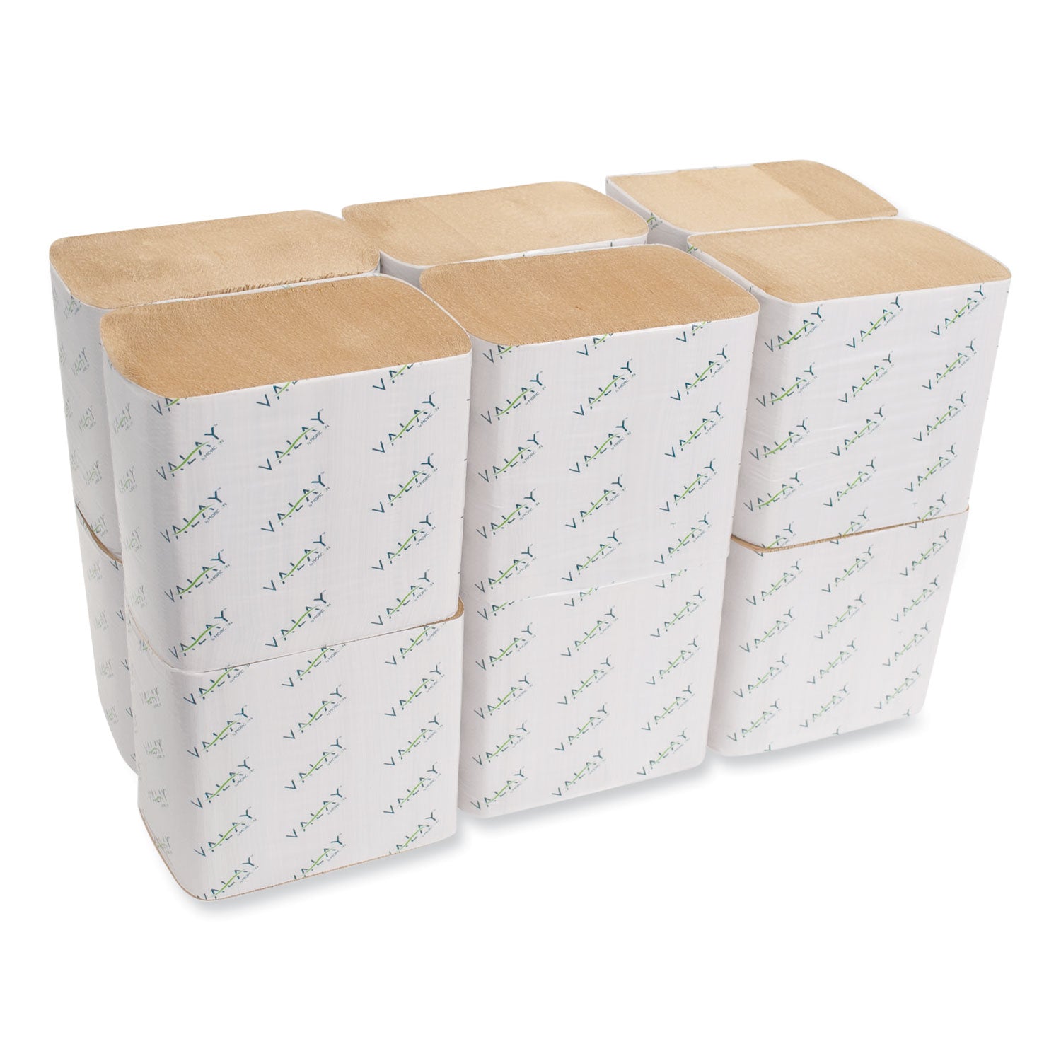 Morcon Tissue Valay Interfolded Napkins, 2-Ply, 6.5 x 8.25, Kraft, 6,000/Carton