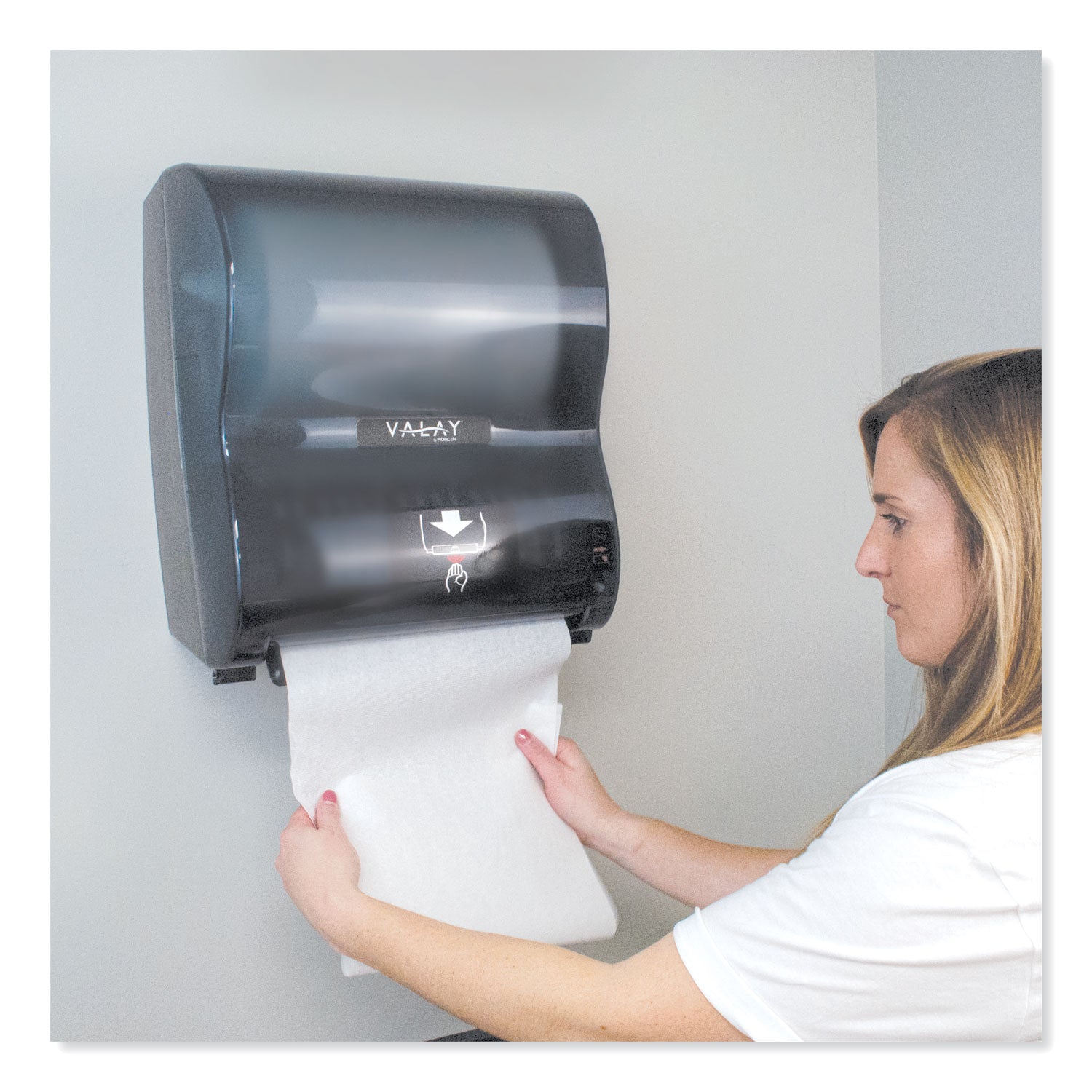 Morcon Tissue Valay 10 Inch Roll Towel Dispenser, 13.25 x 9 x 14.25, Black