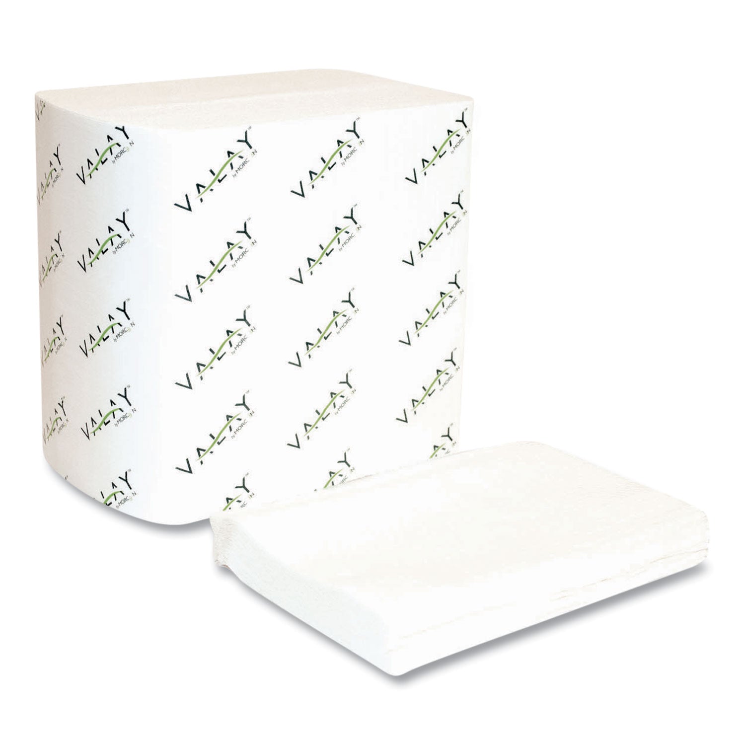 Morcon Tissue Valay Interfolded Napkins, 2-Ply, 6.5 x 8.25, White, 500/Pack, 12 Packs/Carton