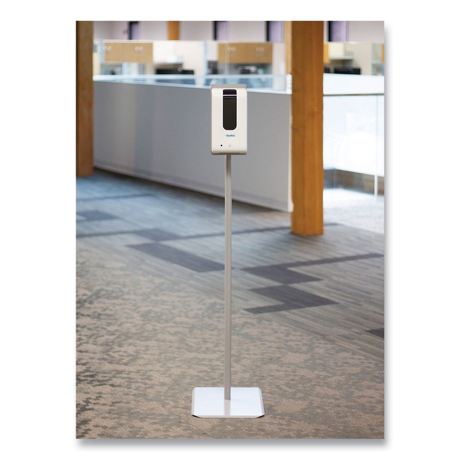 HON® Hand Sanitizer Station Stand, 12 x 16 x 54, Silver