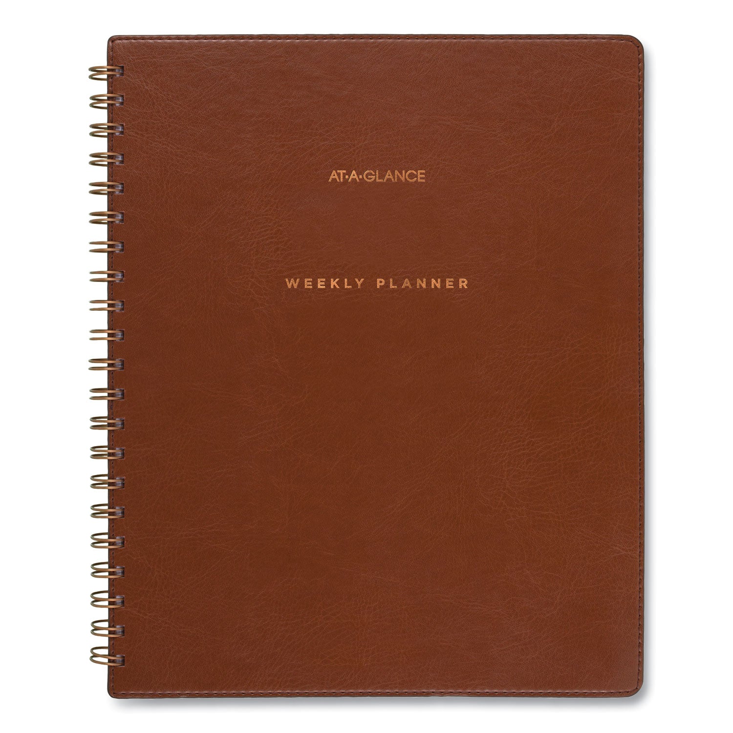 Signature Collection Academic Weekly/Monthly Planners, 11.5 x 8, Distressed Brown Cover, 13-Month (July-July): 2024-2025