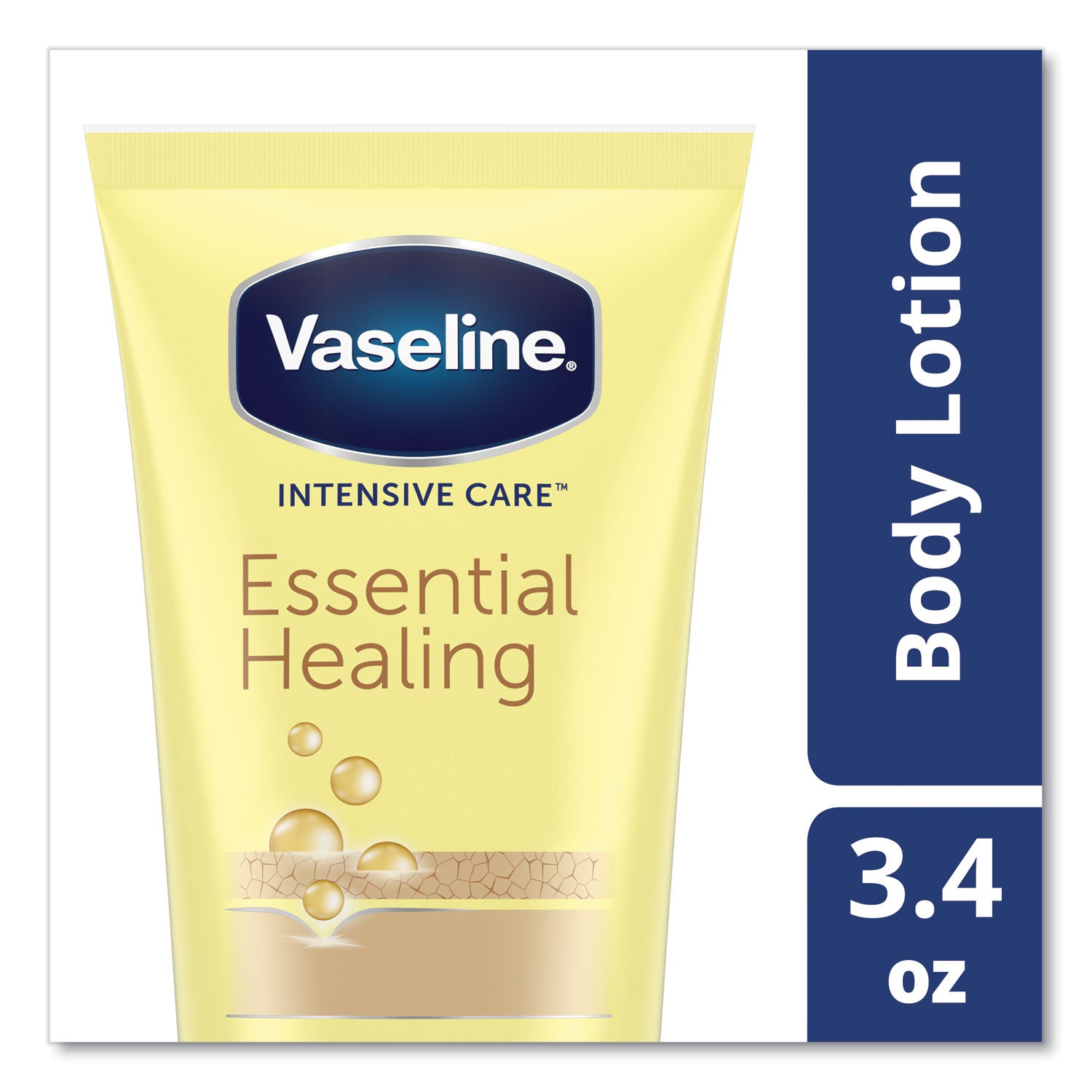 Vaseline® Intensive Care Essential Healing Body Lotion, 3.4 Oz Squeeze Tube, 12/carton