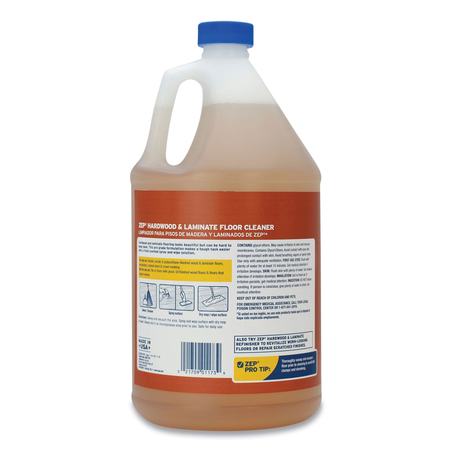 Zep Commercial® Hardwood and Laminate Cleaner, 1 gal Bottle