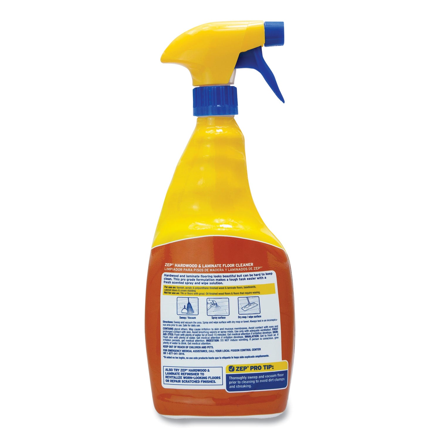 Zep Commercial® Hardwood and Laminate Cleaner, 32 oz Spray Bottle