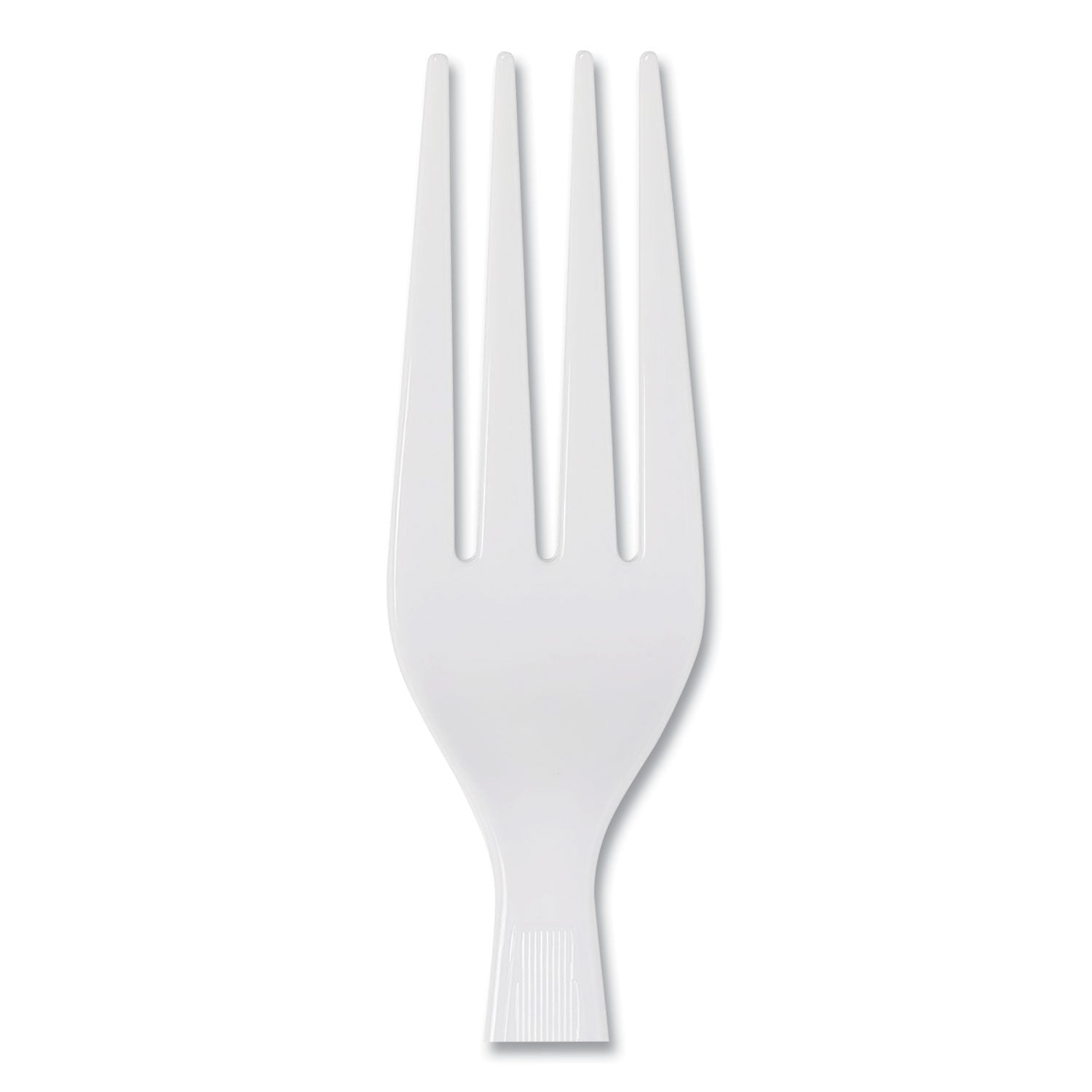 Dixie® Plastic Cutlery, Heavyweight Forks, White, 1,000/Carton