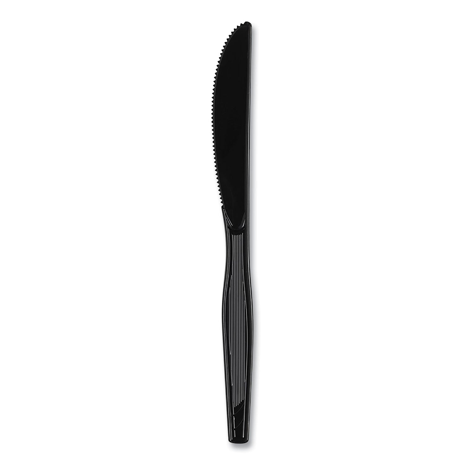 Dixie® Plastic Cutlery, Heavyweight Knives, Black, 1,000/Carton