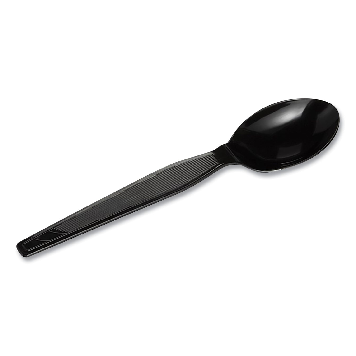 Dixie® Plastic Cutlery, Heavyweight Teaspoons, Black, 1,000/Carton