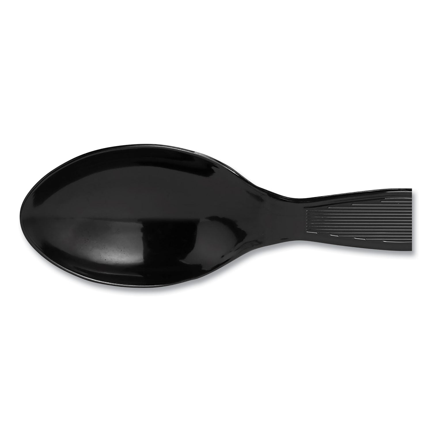 Dixie® Plastic Cutlery, Heavyweight Teaspoons, Black, 1,000/Carton