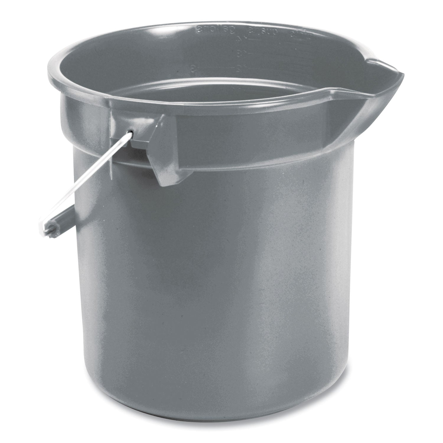 Rubbermaid® Commercial 10 Quart Plastic Utility Pail, Plastic, Gray, 10.5" dia