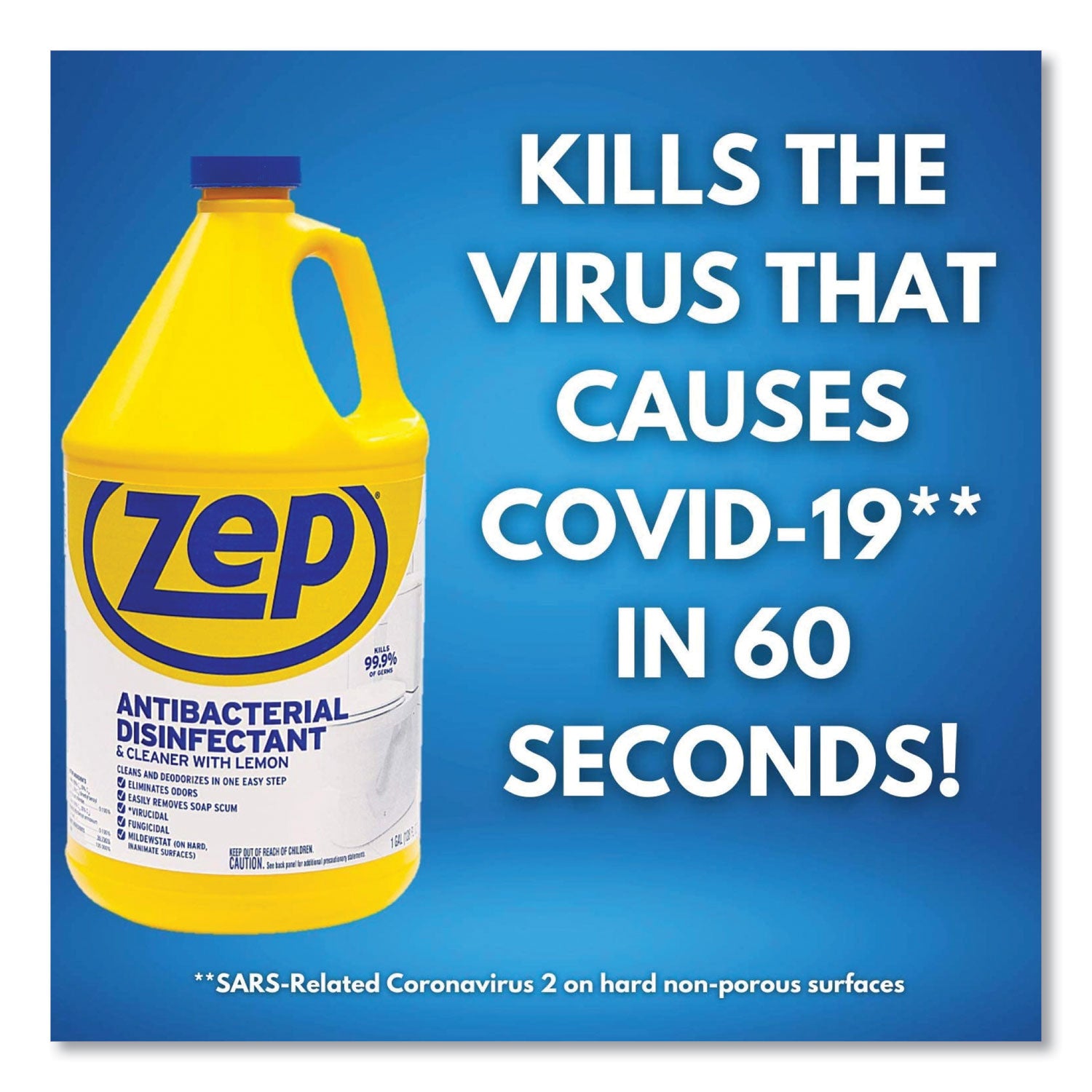 Zep Commercial® Antibacterial Disinfectant, 1 gal Bottle