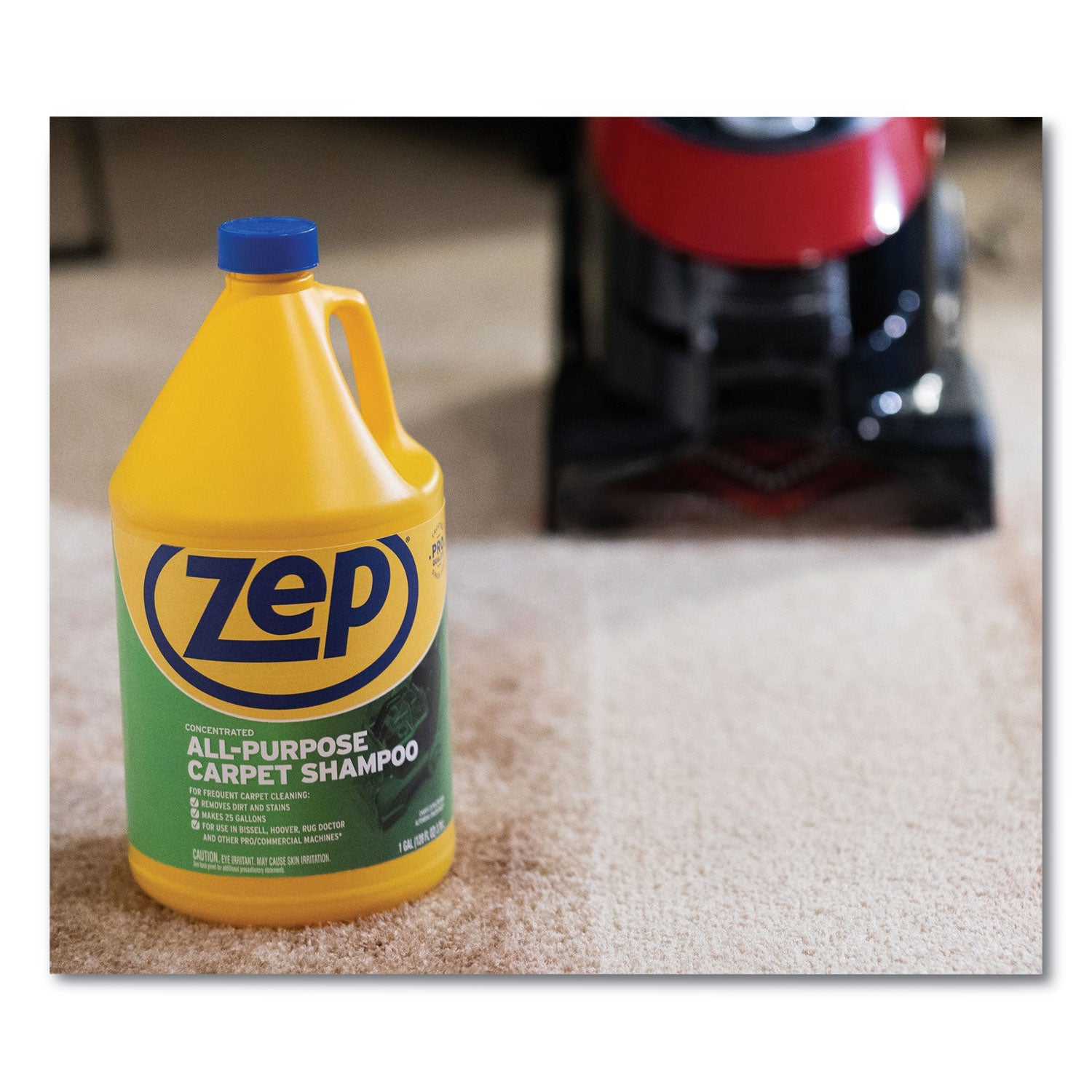 Zep Commercial® Concentrated All-Purpose Carpet Shampoo, Unscented, 1 gal, 4/Carton