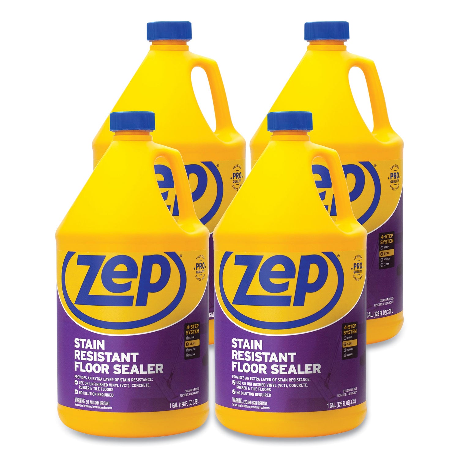 Zep Commercial® Stain Resistant Floor Sealer, Unscented, 1 gal, 4/Carton