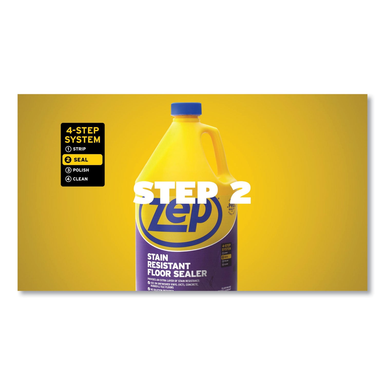 Zep Commercial® Stain Resistant Floor Sealer, Unscented, 1 gal, 4/Carton