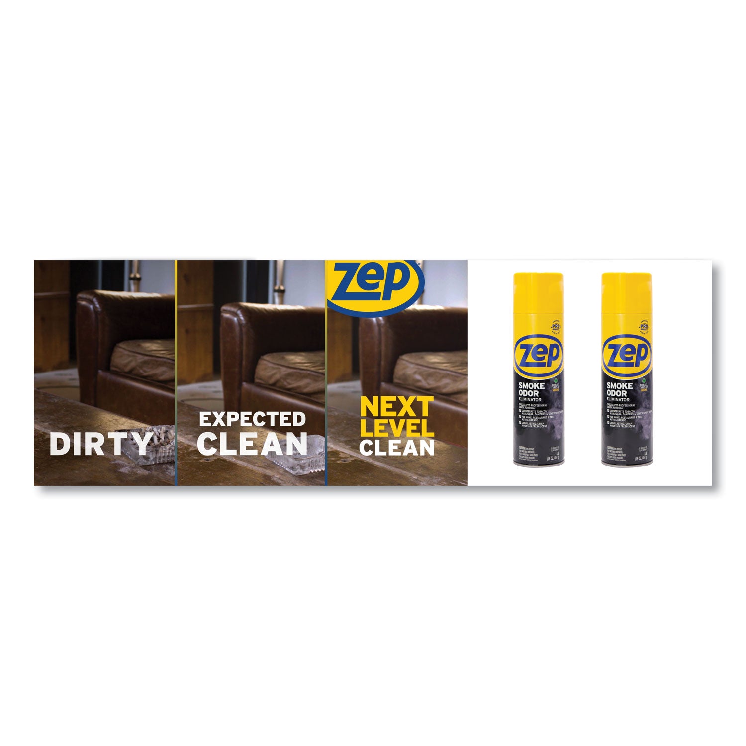 Zep Commercial® Smoke Odor Eliminator, Fresh Scent, 16 oz, Spray Can