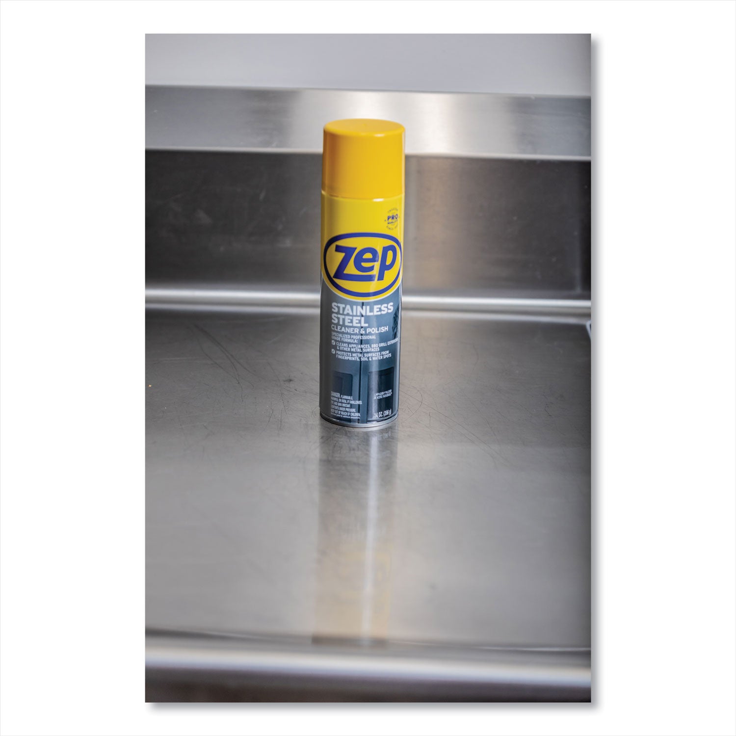 Zep Commercial® Stainless Steel Polish, 14 oz Aerosol Spray, 12/Carton