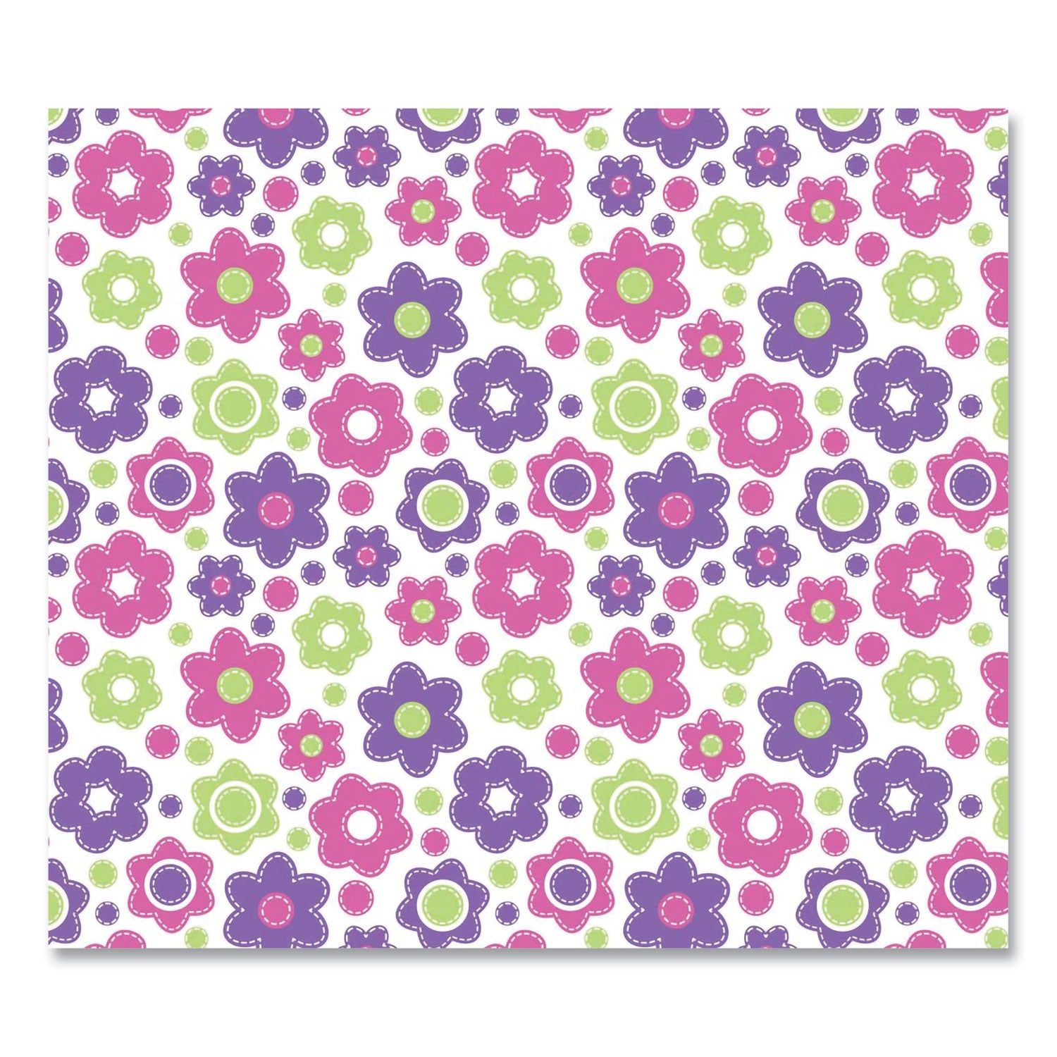 deflecto® FashionMat Chair Mat, Rectangular, 35 x 40, Daisies