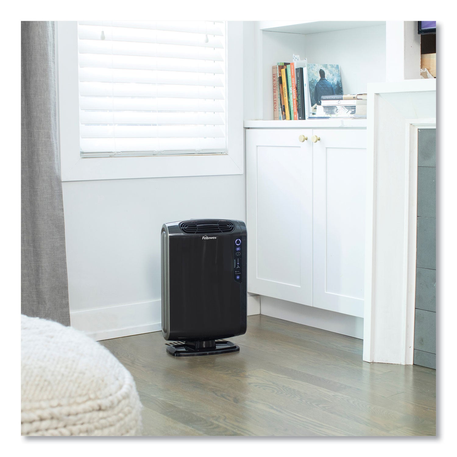 Fellowes® HEPA and Carbon Filtration Air Purifiers, 200 to 400 sq ft Room Capacity, Black