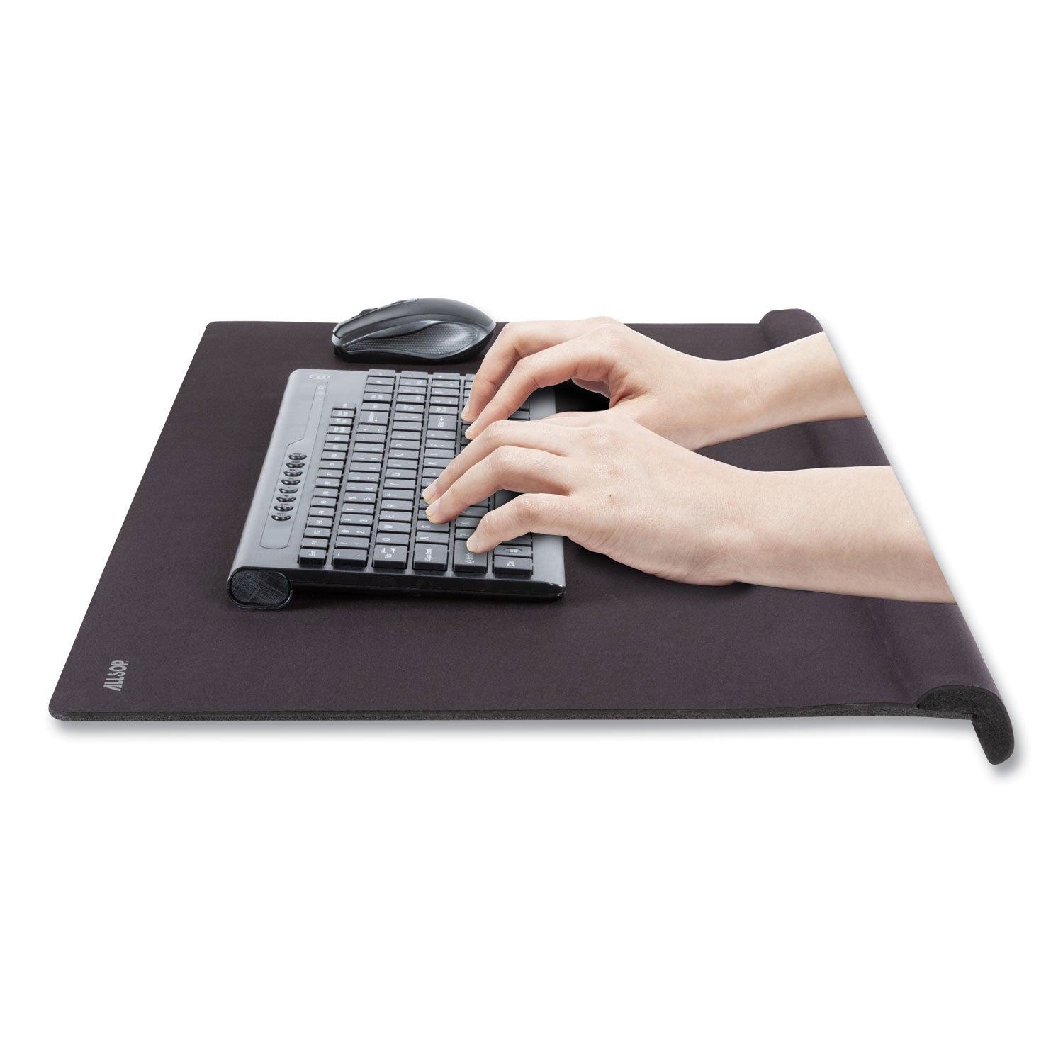 Allsop® ErgoEdge Wrist Rest Deskpad, 29.5 x 16.5, Black