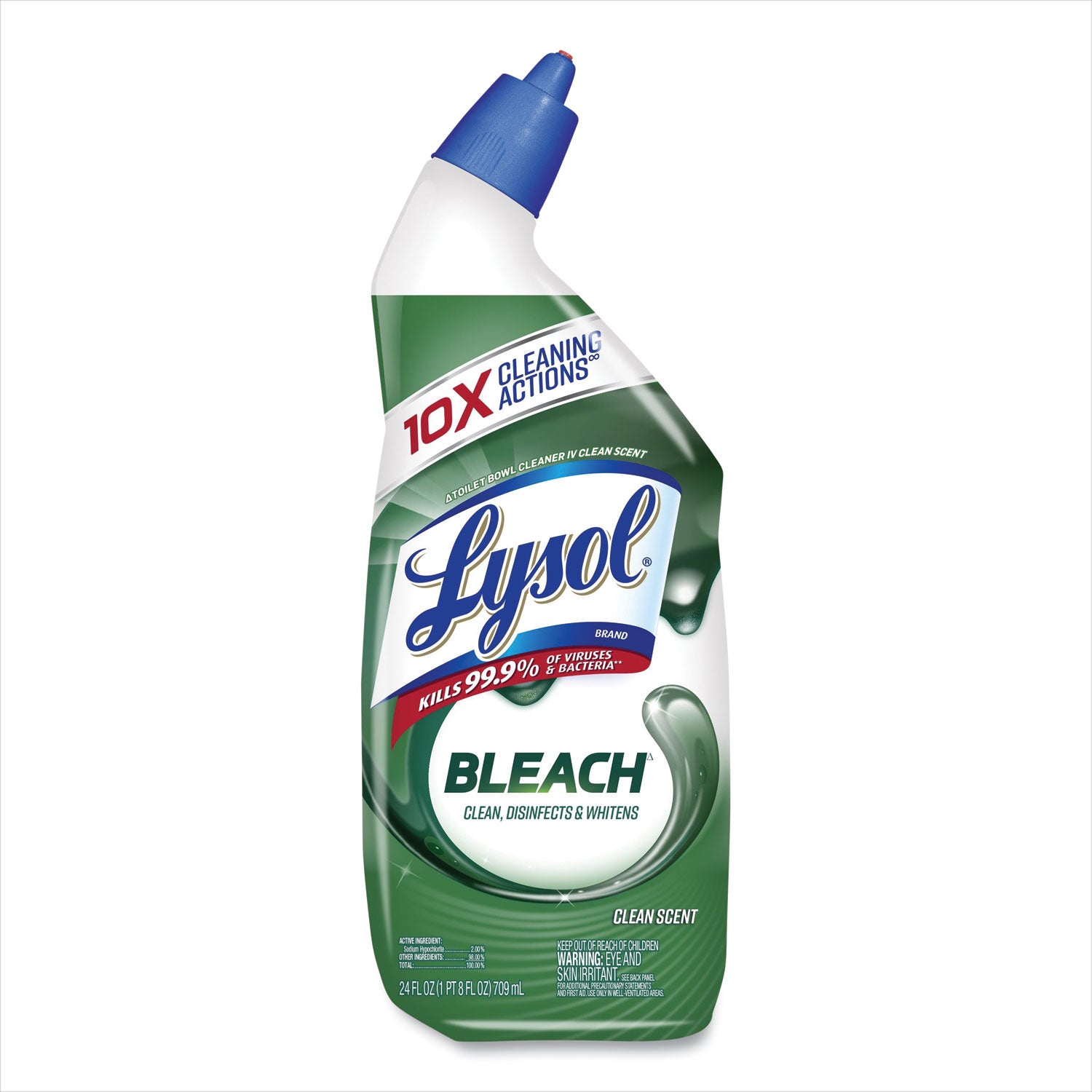 LYSOL® Brand Disinfectant Toilet Bowl Cleaner with Bleach, 24 oz, 2/Pack