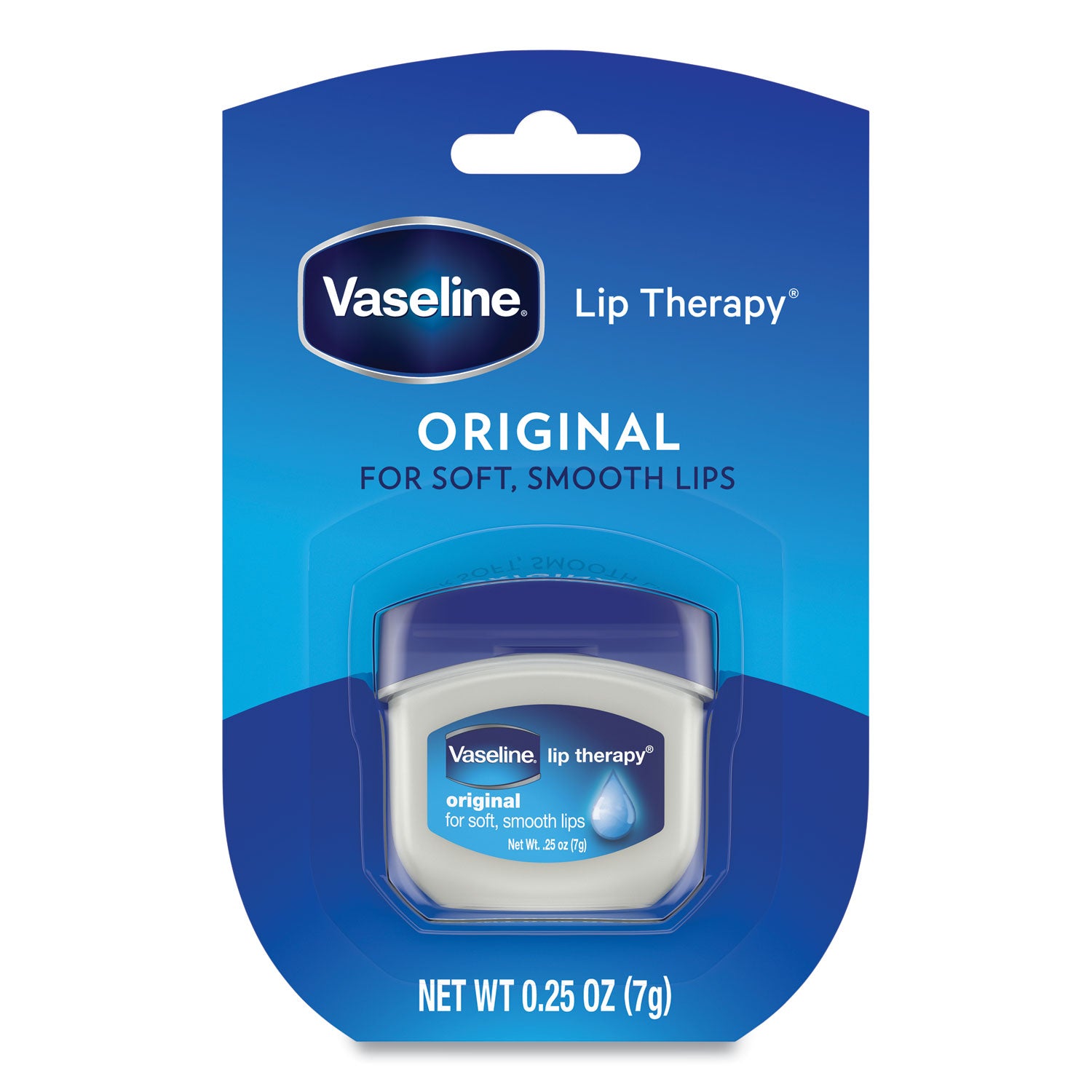 Vaseline® Lip Therapy, Original, 0.25 oz, Plastic Flip-Top Container