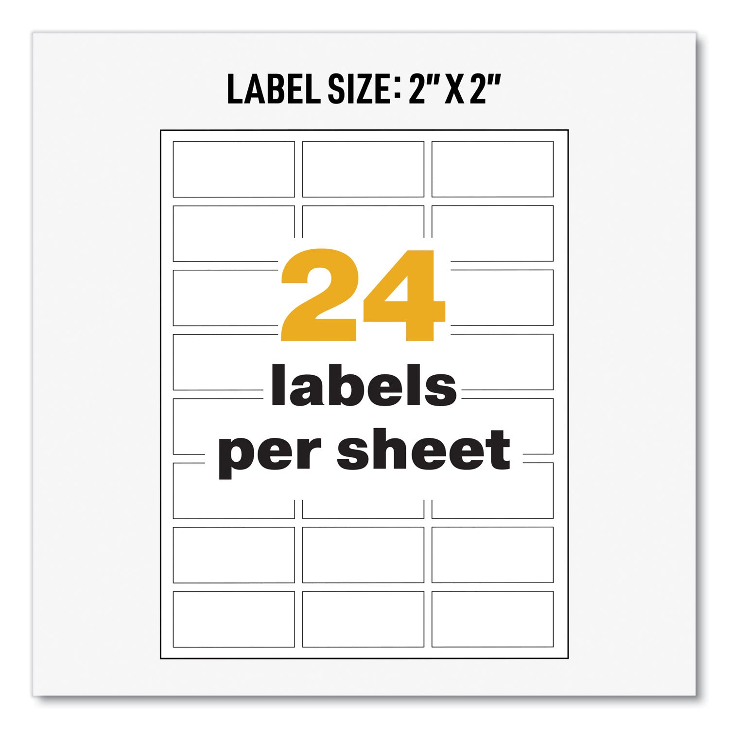 Avery® UltraDuty GHS Chemical Waterproof and UV Resistant Labels, 1 x 2.5, White, 24/Sheet, 25 Sheets/Pack