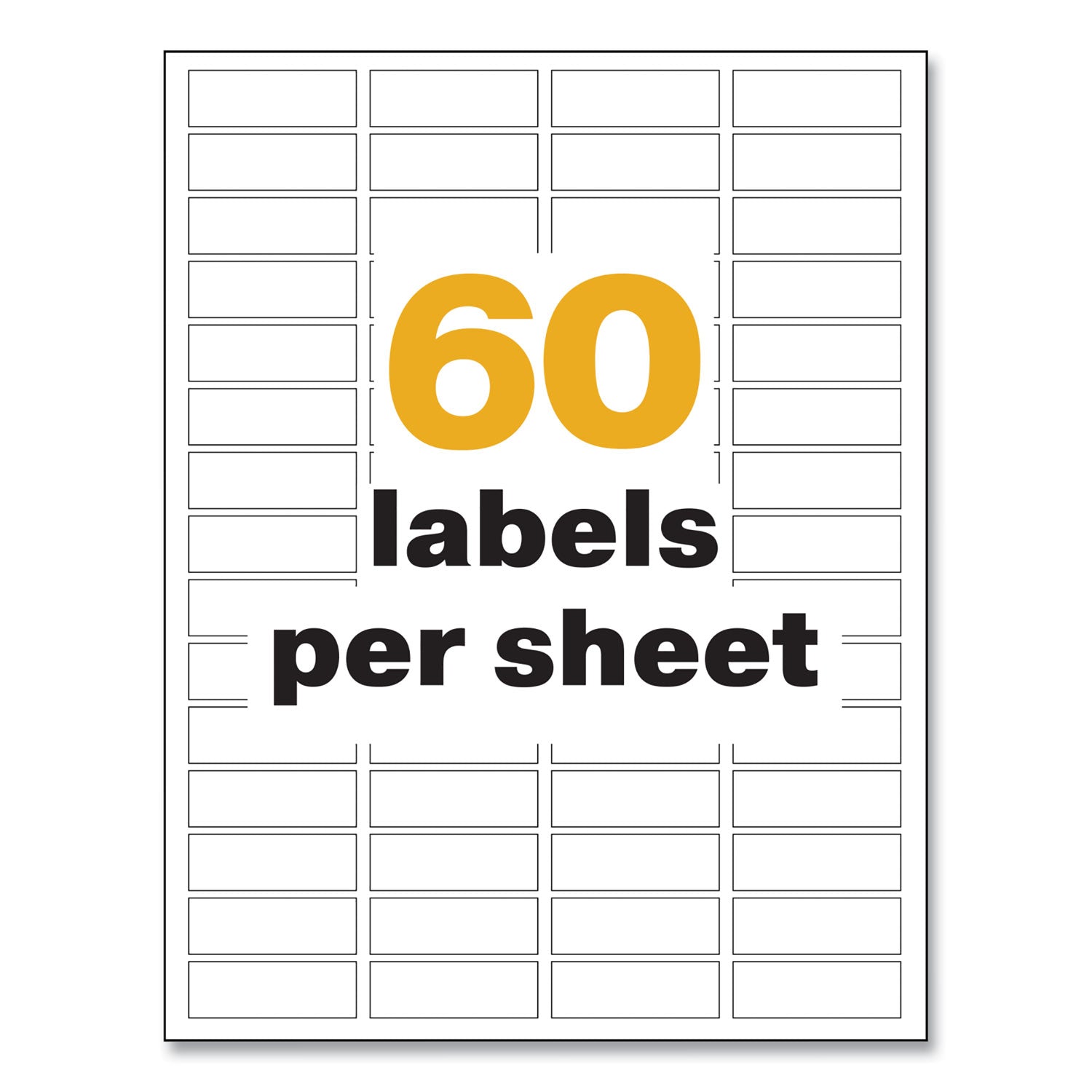 Avery® UltraDuty GHS Chemical Waterproof and UV Resistant Labels, 0.5 x 1.75, White, 60/Sheet, 25 Sheets/Pack