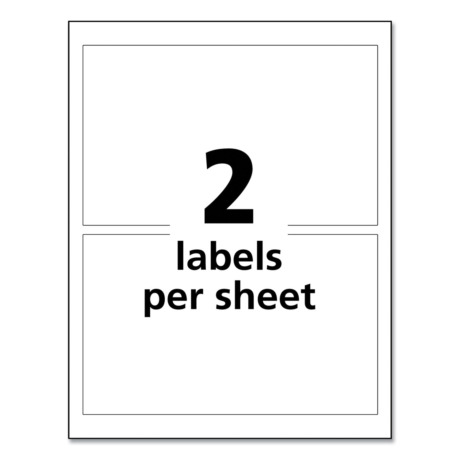 Avery® UltraDuty GHS Chemical Waterproof and UV Resistant Labels, 4.75 x 7.75, White, 2/Sheet, 50 Sheets/Pack