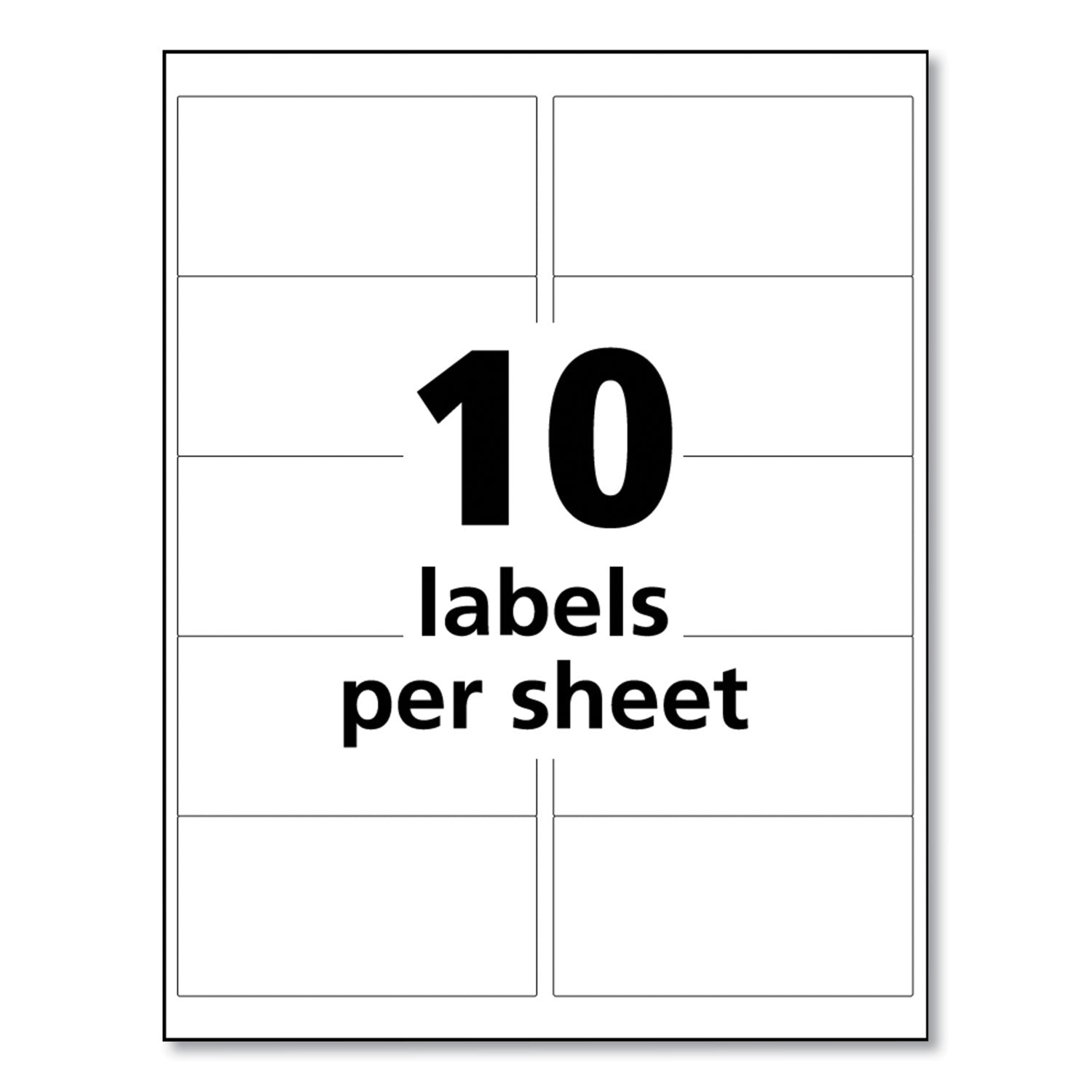 Avery® UltraDuty GHS Chemical Waterproof and UV Resistant Labels, 2 x 4, White, 10/Sheet, 50 Sheets/Pack