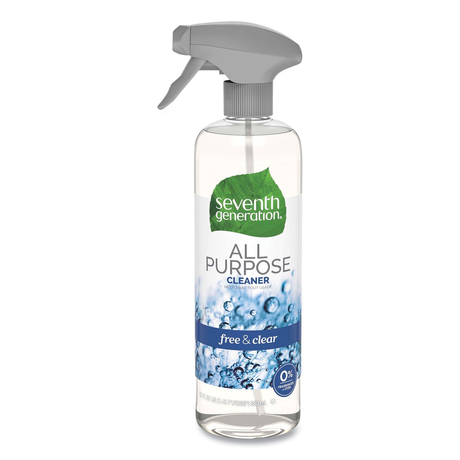 Natural All-Purpose Cleaner, Free and Clear/Unscented, 23 oz Trigger Spray Bottle